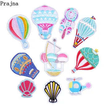 

Prajna Embroidery Patch Rainbow Hot Air Balloon Fan Dream Catcher Iron On Patchwork Unicorn Patches Cute Embroidered Cloth Decor