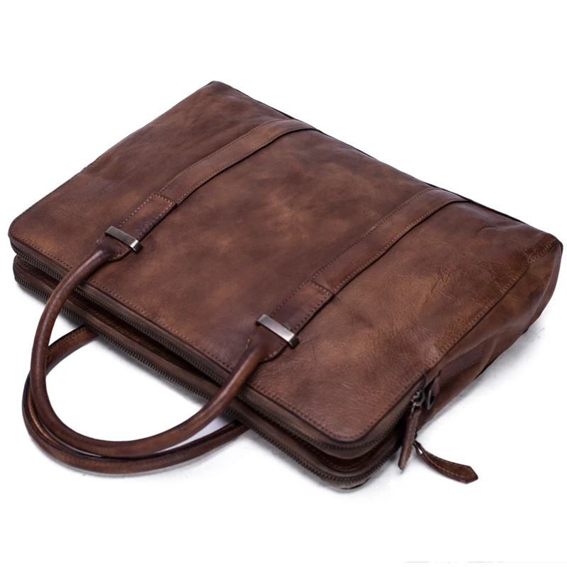 ROCKCOW мужской деловой портфель из натуральной кожи, сумка-мессенджер, сумка на плечо для ноутбука для мужчин 9043