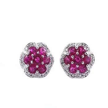 

Qi Xuan_Fashion Jewelry_Red Stone Elegant Stud Earrings_S925 Solid Sliver Fashion Red Earrings_Manufacturer Directly Sales