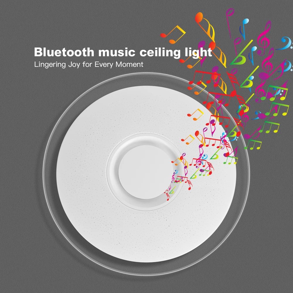 Современный светодиодный потолочный светильник с управлением через приложение, RGB затемняющий светильник для спальни, гостиной, кухни, детской комнаты, потолочный светильник, bluetooth-динамик