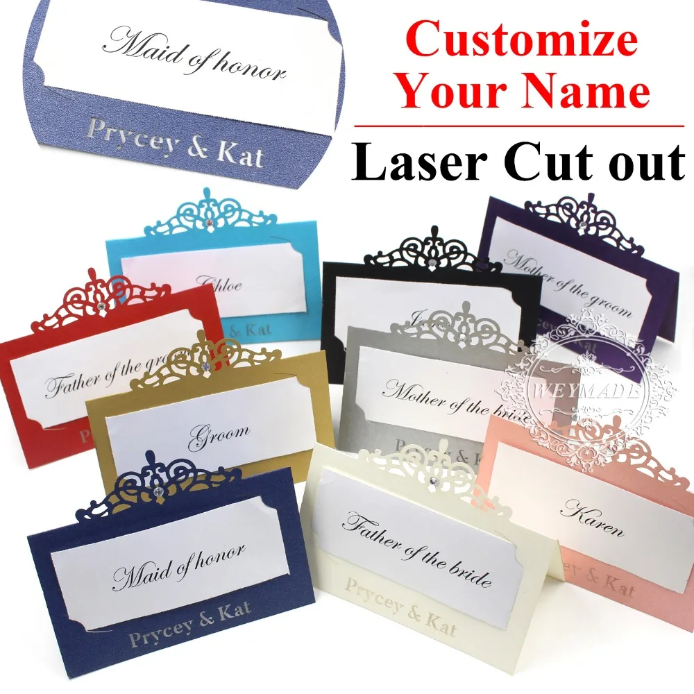 60 personalized bride groom name free print laser cut