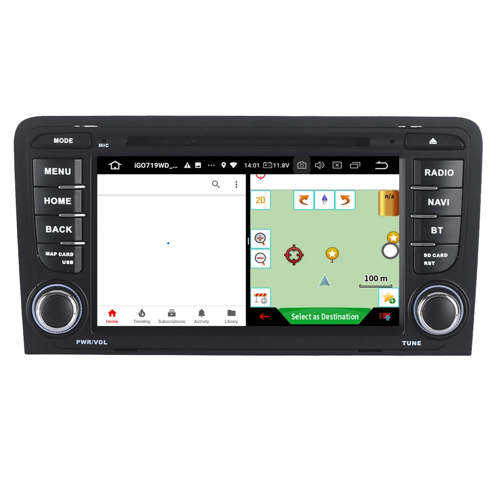 Cheap RoverOne For Audi A3 S3 RS3 2003 -2013 Android 9.0 Autoradio Car Multimedia Player Radio Stereo GPS Navigation Head Unit DVD 4