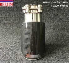 2017 Glossy inlet 63.5mm exhaust car Exhaust Tip car-styling exhaust pipe muffler tip carbon fiber exhaust tip for AKrapovic