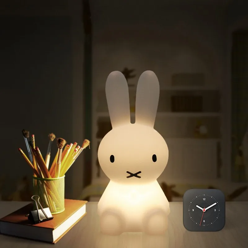 

Konijn Lamp Dimmable Silicone Remote Control Touch Sensor Rabbit LED Night Light Children Gifts Animal Cartoon Decorative Lamp