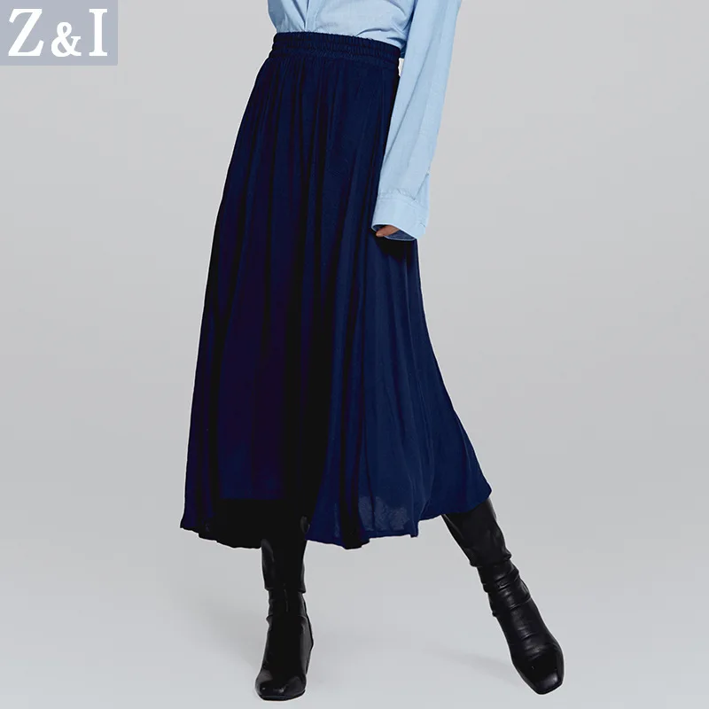 Женская летняя Осенняя юбка новая модная однотонная плиссированная юбка с высокой талией Свободная шифоновая одежда