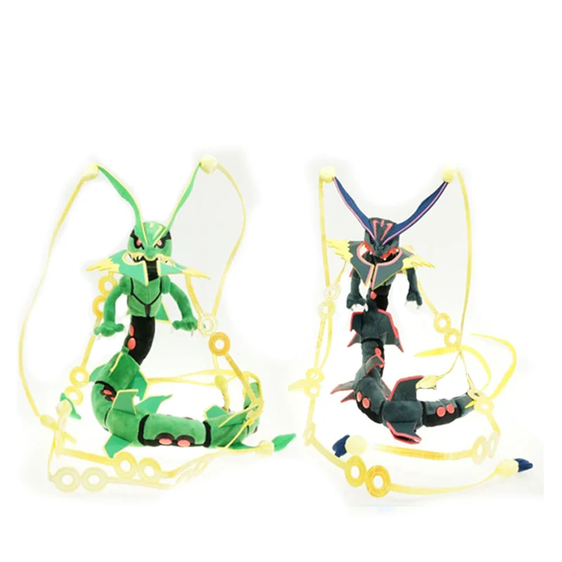 80 см Мега Rayquaza черный Rayquaza животных плюшевые Peluche кукла со скелетом мягкая горячая игрушка Рождественский подарок для детей