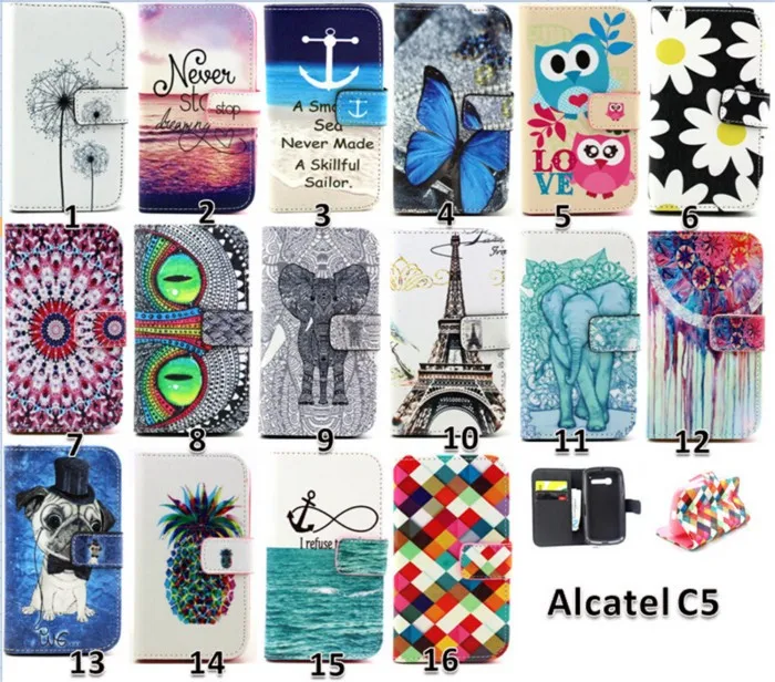 Alcatel One Touch Pop C5 Fashion Wallet Case (1)