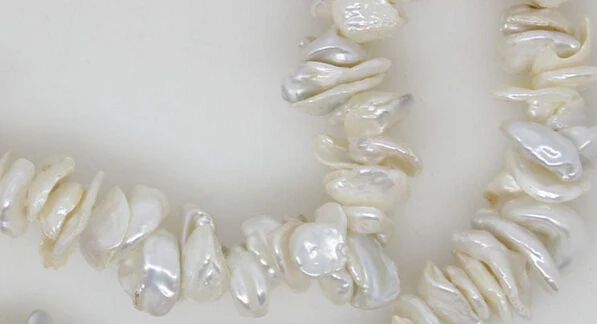 

Hot sell ->@@ N712 5Strands 6-8mm 14.5inches natural white Baroque keshi pearl stone loose beads -Top quality free shipping