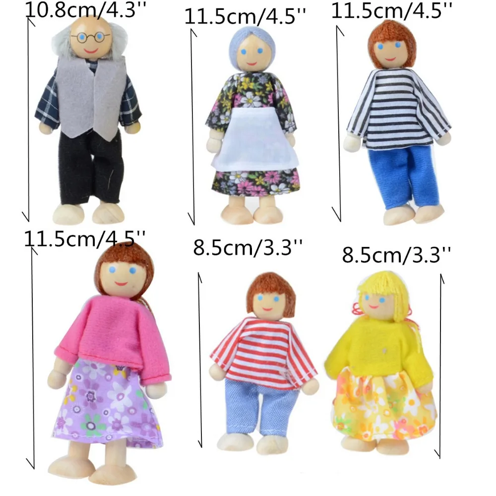 JIMITU خشبية حساسة دمية الأثاث مجموعة ألعاب مصغرة للأطفال مسرحية 6 غرف مجموعة 6 يرتدي نتظاهر دمى اللعب JIMITU خشبية حساسة دمية الأثاث مجموعة ألعاب مصغرة للأطفال مسرحية 6 غرف مجموعة 6 يرتدي نتظاهر دمى اللعب