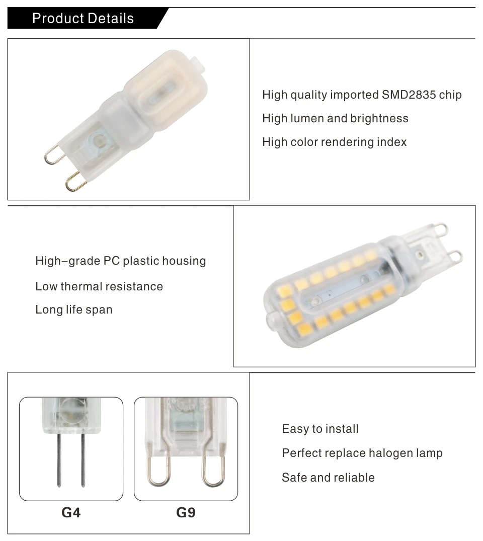 Мини G4 G9 светодиодный светильник 3 Вт 5 Вт AC 220 В DC 12 В лампа SMD2835 Точечный светильник для хрустальной люстры Замена галогенной лампы 360 градусов светильник ing