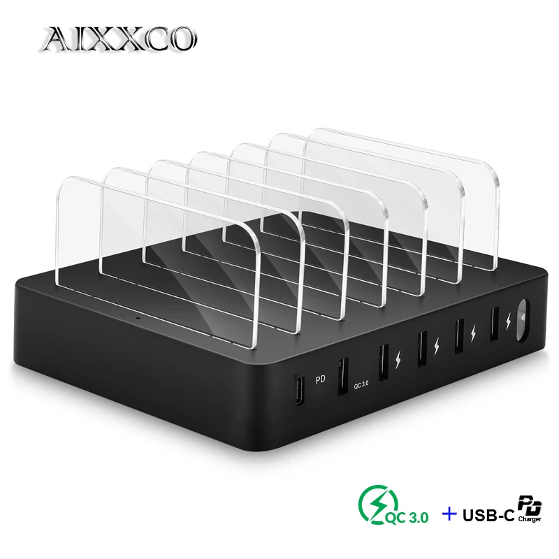 AIXXCO 9A 45W Quick Charge 3.0 Smart USB PD 3A