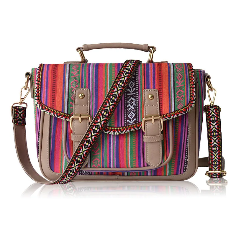 Annmouler, новые женские сумки, национальные сумочки, винтажная сумка-портфель, 2 цвета, богемный стиль, сумка через плечо, качественная сумка через плечо