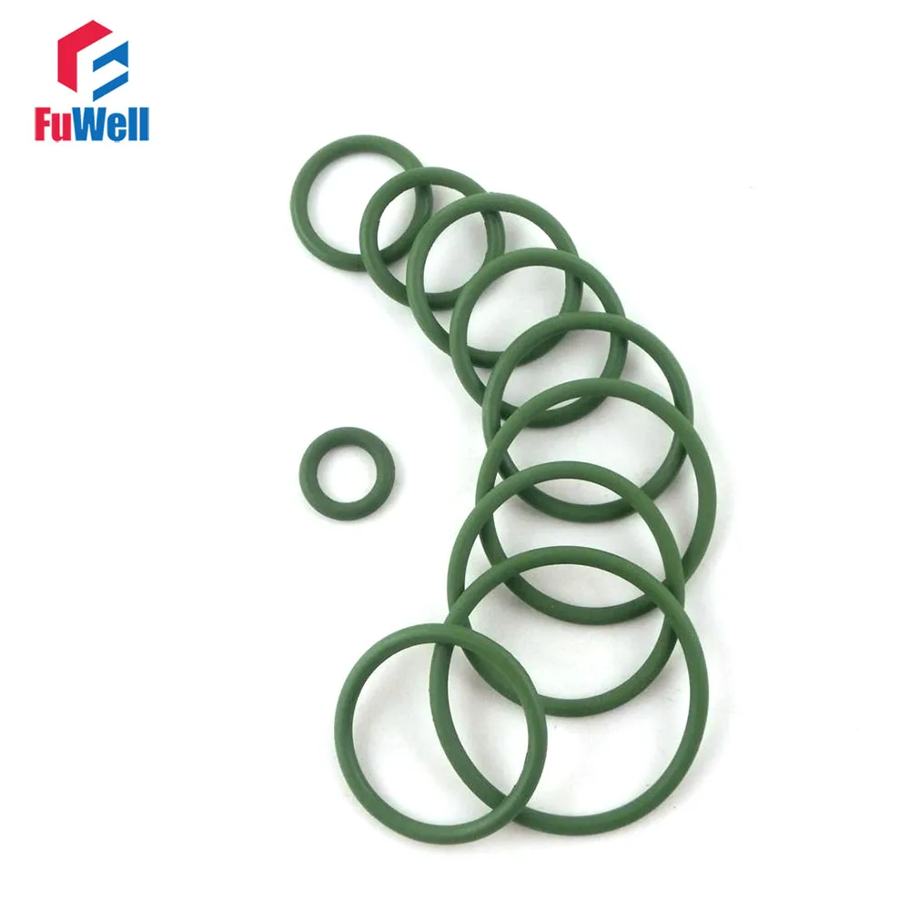20pcs green fkm o ring seal 1 5mm cs 10 11 12 13 14 15 16 17 18 19 20mm