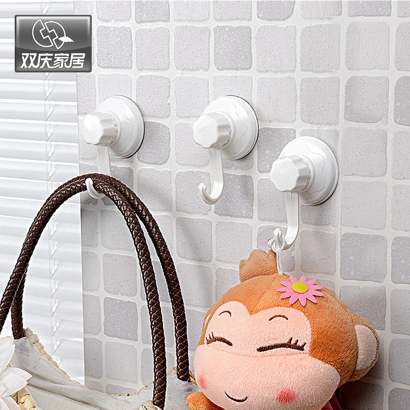 Plastic Hook Basin Wall Hanger Removable Adhesive Hook for Bags Coat Towel Hanging Hookin Hooks