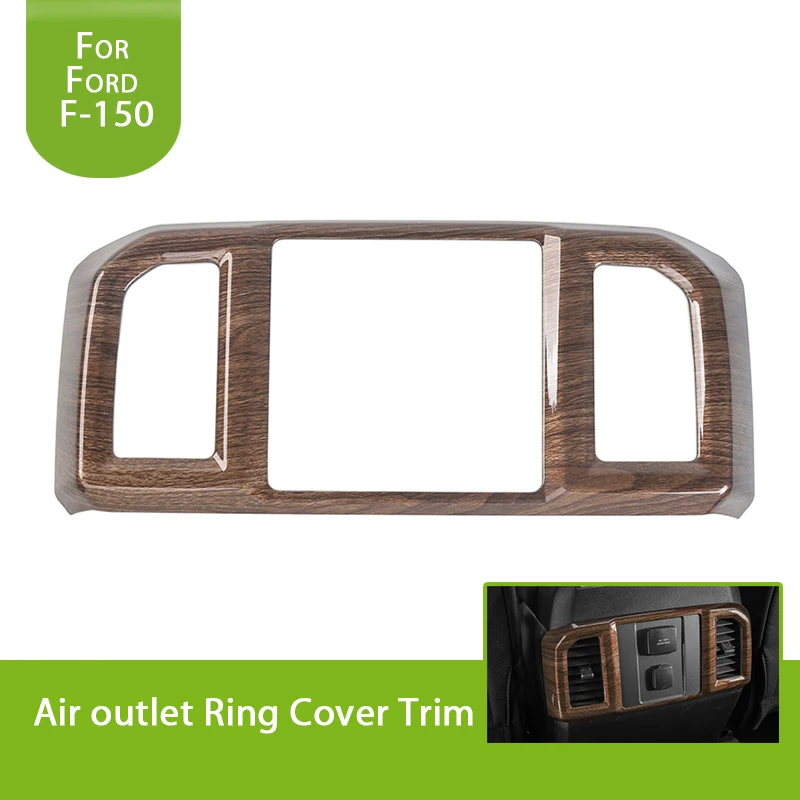Car Styling Wood Grain Rear Air Conditioning Vent Trim Cover Frame For Ford F150 F-150 2015 2016 2017 2018 Exterior Accessories Car Styling Wood Grain Rear Air Conditioning Vent Trim Cover Frame For Ford F150 F-150 2015 2016 2017 2018 Exterior Accessories