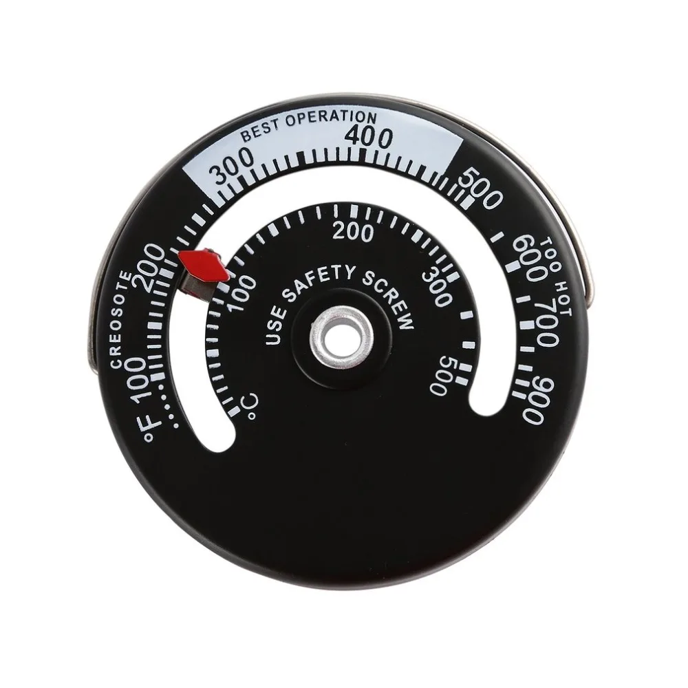 Aluminum Fireplace Thermometer Food Meat Temperature Meter Stand