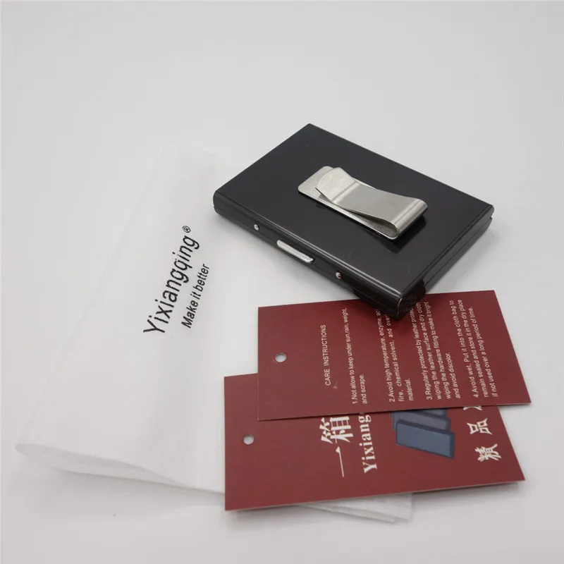 Высококачественный держатель для кредитных карт из нержавеющей стали для мужчин и женщин металлический чехол для банковских карт коробка для Карт rfid кошелек для карт