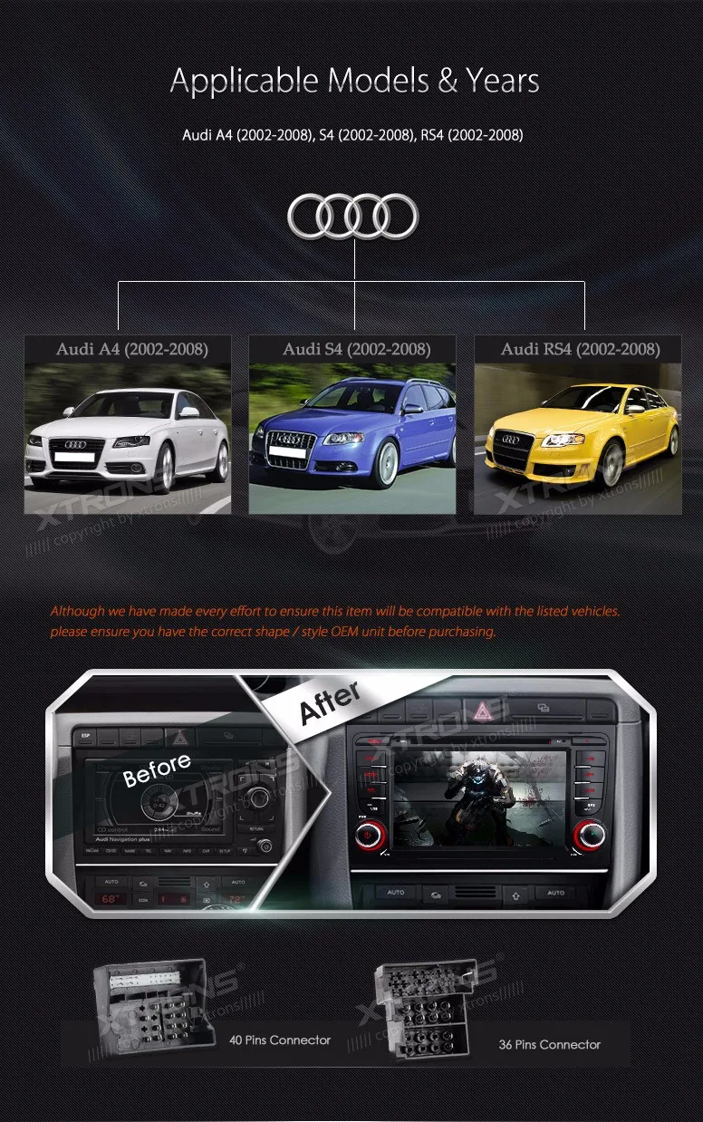 Discount 7" Double 2 Din Car Radio DVD GPS Navi Fit For Audi A4 S4 RS4 Auto Video Player Dual Channel CANbus Touch Screen Audio Stereo 2