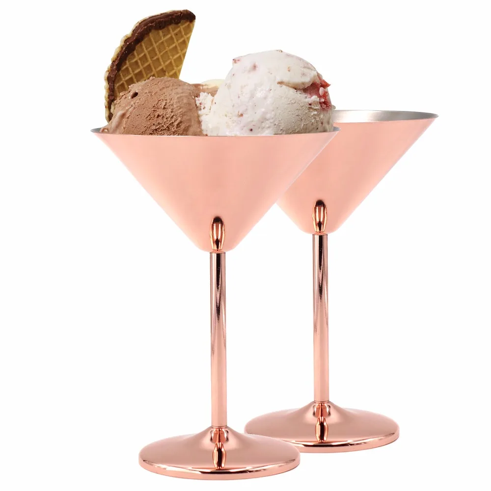 Stainless Steel Outdoor Martini Glasses 8oz Shatterproof Cocktail