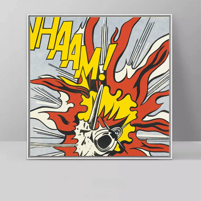 RELIABLI ART Roy Lichtenstein поп-арт, Картина на холсте, абстрактное искусство для гостиной, квадратные настенные картины, печать на холсте, без рамки - Цвет: Roy Lichtenstein 44