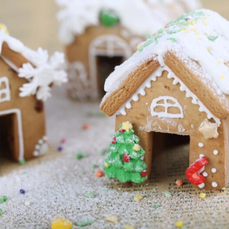 3 шт Рождественский Пряничный дом бисквитный резак набор из нержавеющей стали формы для печенья