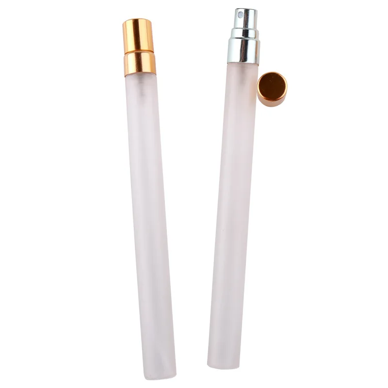 

50 pcs/lot Glass Tube 15 ML Moisturizing Spray Vial Portable Frosting Perfume Refillable Bottle Aluminum Oxide Nozzle Atomizer