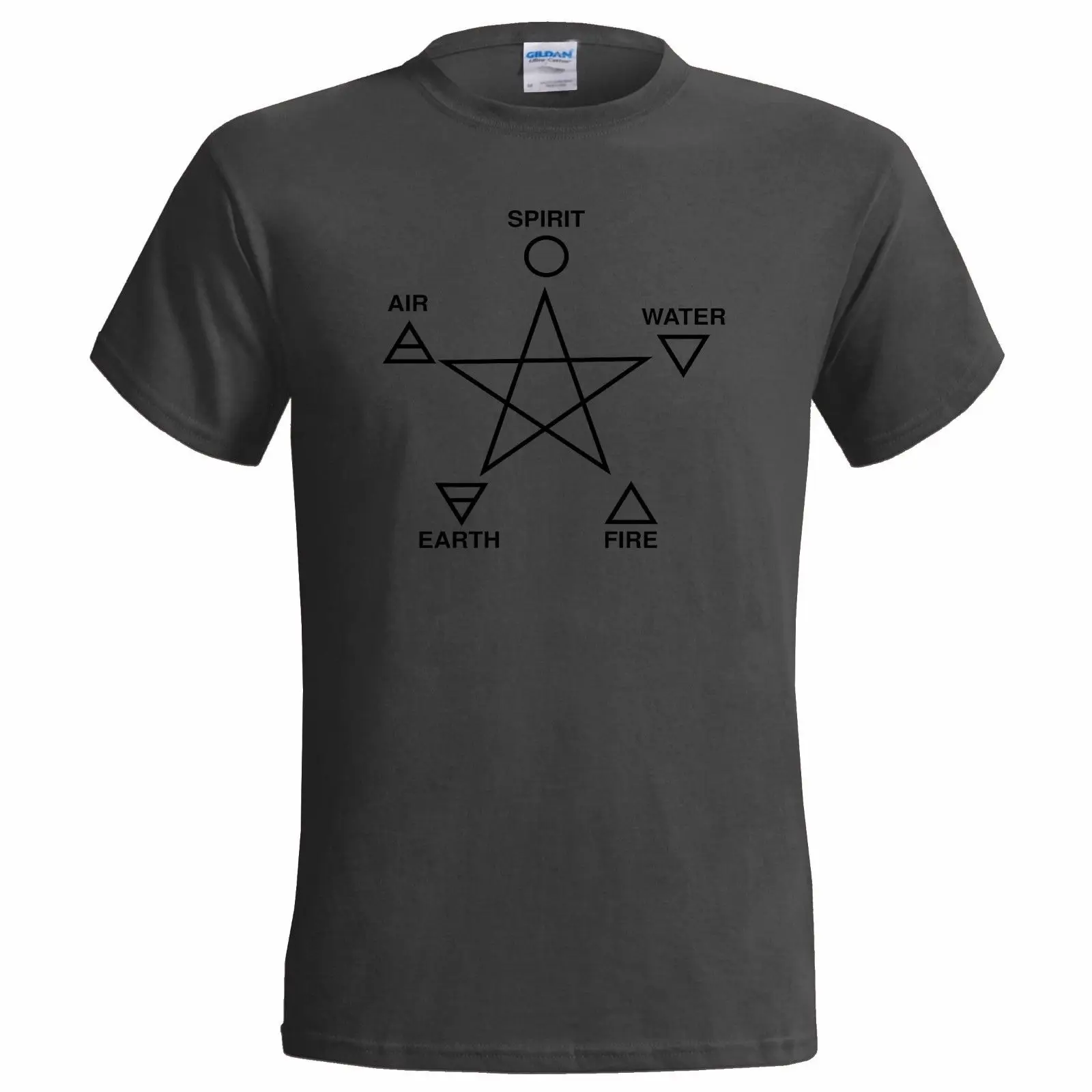 Мужская футболка с пентаграммой FIRE AIR EARTH SYMBOL новейший модный стиль 2019 | одежда