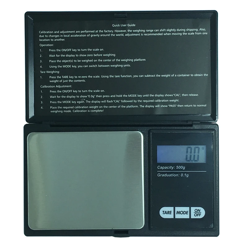 Electronic 500g Weight Scale Jewelry Scale Precision Digital Scales 0.1g Diamond Weed Pocket Kitchen Weight Food