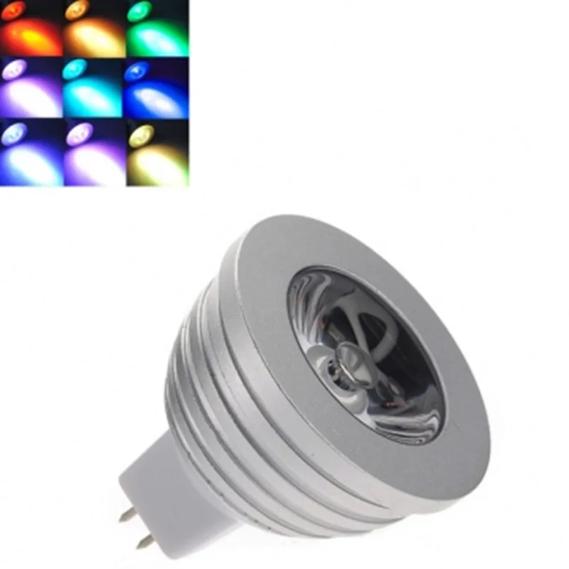 RGB подсветкой 3 Вт Spotlight RGB MR16 12 В ультра яркость + 24 ключ дистанционного управления высокое качество 10 шт RGB LED лампы