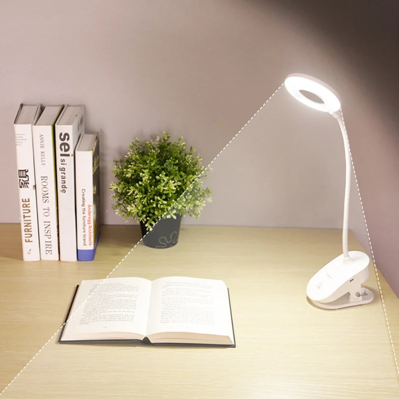 Мини-клипса Гибкая яркая светодиодная лампа для чтения книг для путешествий в спальню светодиодный свет книга ридер рождественские