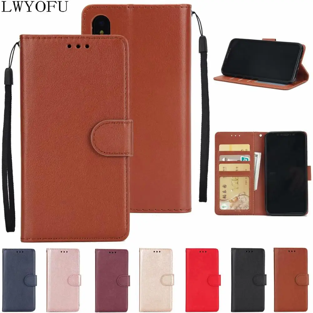 

Flip cover PU leather wallet for Huawei P8 P9 P20 P10 Lite wallet bracket back cover for P30 Pro phone case