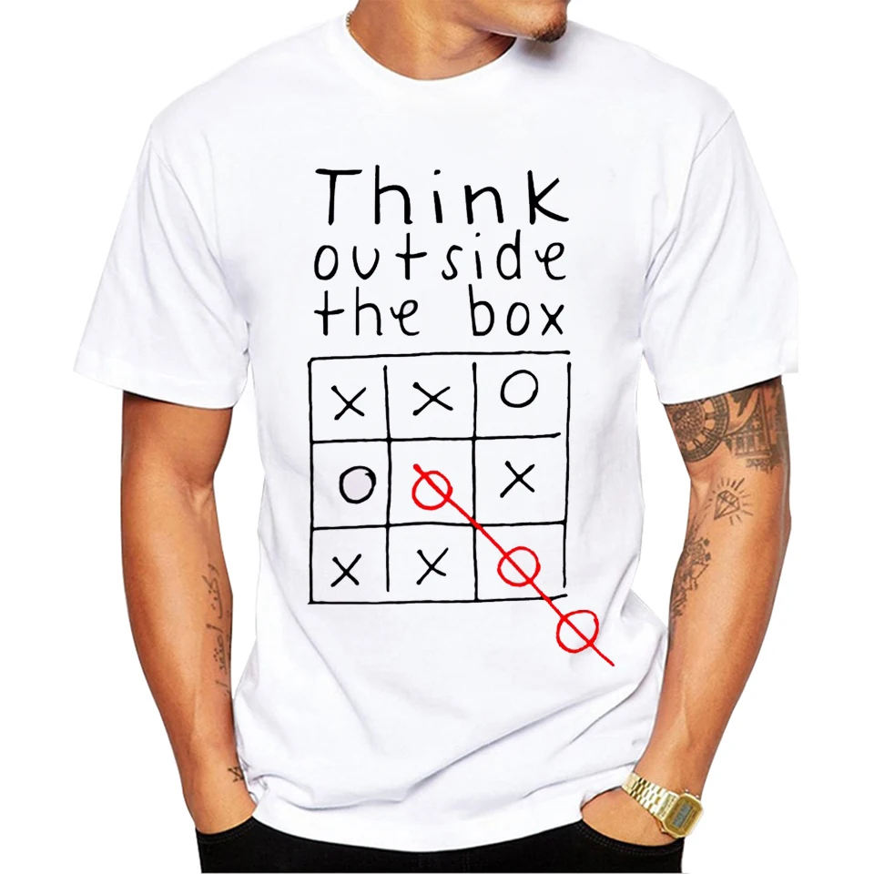 

Think Out Side Cool The Box Men Male Letter Quote Modal Short Sleeve O Neck T shirt Funny Customized Top tees mx130