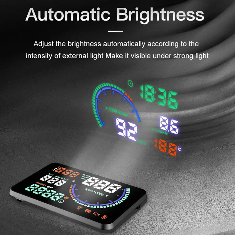 Автомобильный Скорость проектор OBD2 головой вверх Дисплей лобовое стекло