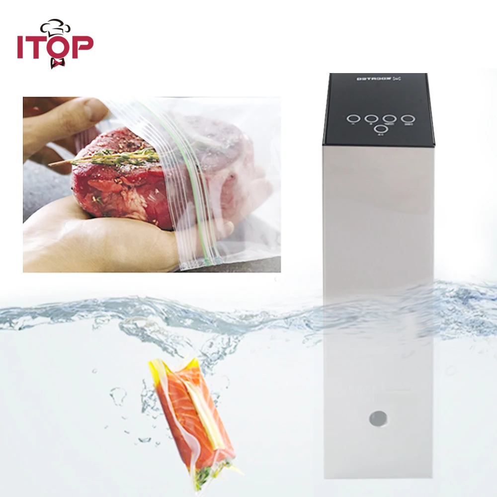 

ITOP 220V Sous Vide Precision Cooker Immersion Pod with Digital LCD Display 1100W Stainless Steel Powerful Operation Quiet