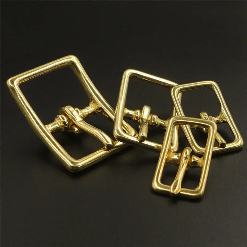 1 X Solid Brass Belt Buckle Middle Center Bar Single Pin Buckle For