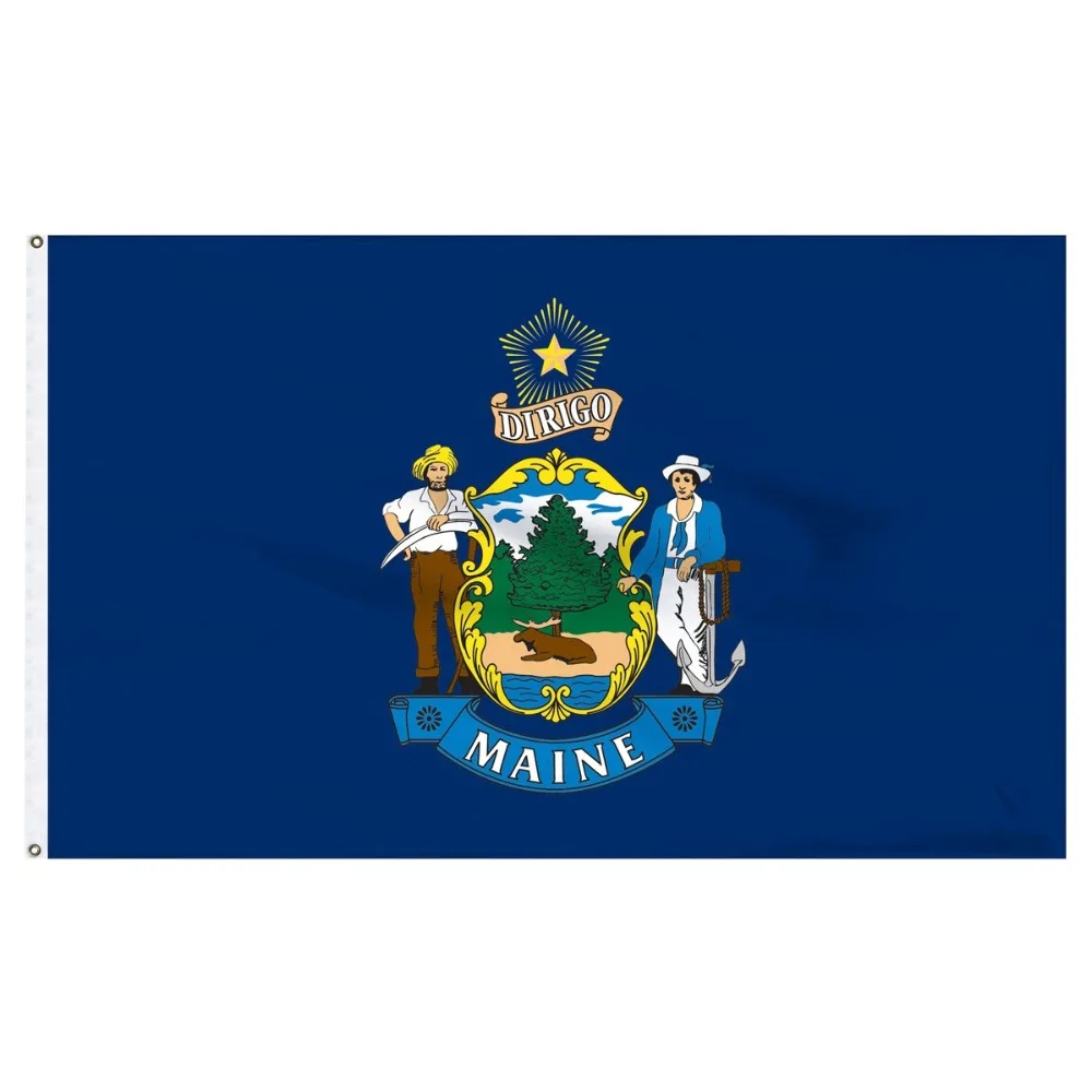 90*150cm state dirigo maine flag For Decoration | Дом и сад