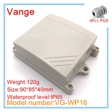 Рекламным пакетом закачиваемая форма IP65 Водонепроницаемый ABS пластиковый корпус с 4 шт. PG9 водонепроницаемый разъем 90*85*40 мм