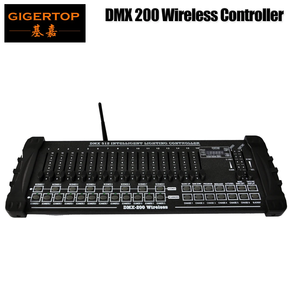 TIPTOP свет этапа DMX512/1990 Стандартный 200 2,4 г Беспроводной свет этапа консоли Поддержка кабинет Пластик ручка 192 выход каналы