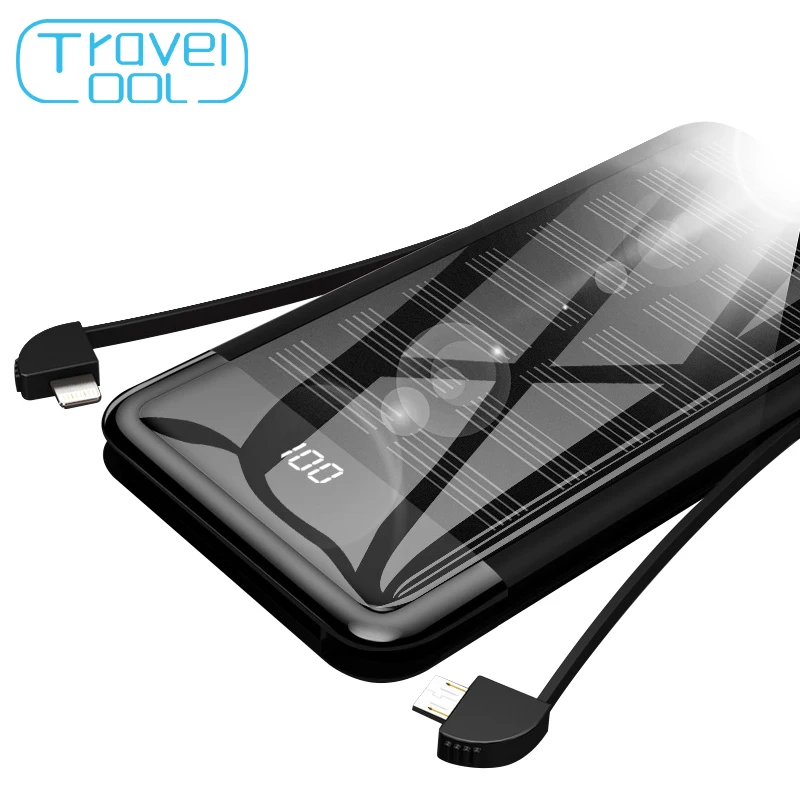 Travelcool 8000 mAh Солнечное Мощность Bank ультратонкий набор солнечных батарей Мини банк