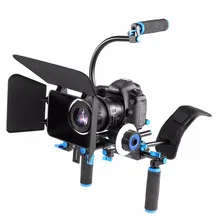 DSLR Rig Camera Shoulder Stabilizer Movie Film Support Kit Follow Focus Matte Box for Canon Nikon Sony BMCC GH4 Video Camcorder aluminum alloy handheld camera video support kit dslr cage set with follow focus matte box for sony a7s a7 a7r a7rii a7sii gh4
