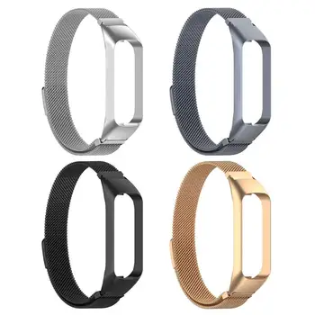 

Stainless Steel Replacement Milanese Wristband Watch Strap+Metal Frame for Samsung Galaxy Fit-E SM-R375