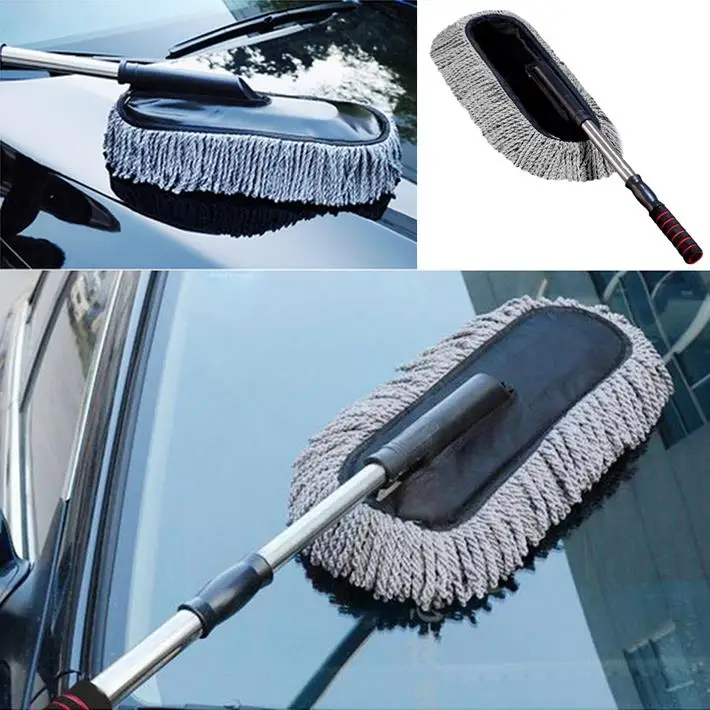 New Car Cleaning Wash Brush Dusting Tool Large Microfiber Telescoping