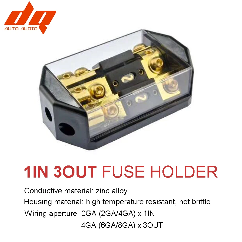 Fora de Potência de Áudio do Carro Caixa de Fusíveis Suporte de Fusíveis Auto de Alta 1 em 4 Maneiras Assento Seguro 100a-300a Garfo Parafuso Fusibles Qualidade 12 v 24 15 High Quality Automóveis e motos