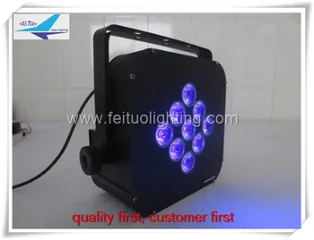 

8pcs/lot charged flight case packed 9x15w rgbwa battery ledpar, wireless flat led par uplighting par light