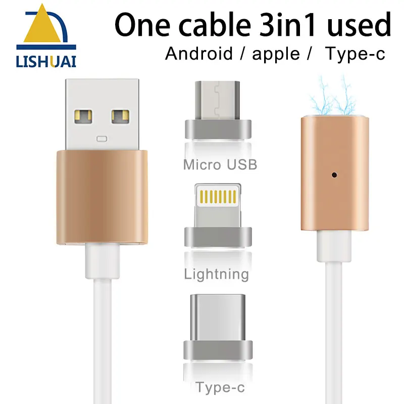 Strong Magnetic Charger Cable Fast Charging Data USB Magnet Cable for Apple iPhone/Micro-USB/Type-C цена Strong Magnetic Charger Cable Fast Charging Data USB Magnet Cable for Apple iPhone/Micro-USB/Type-C цены онлайн
