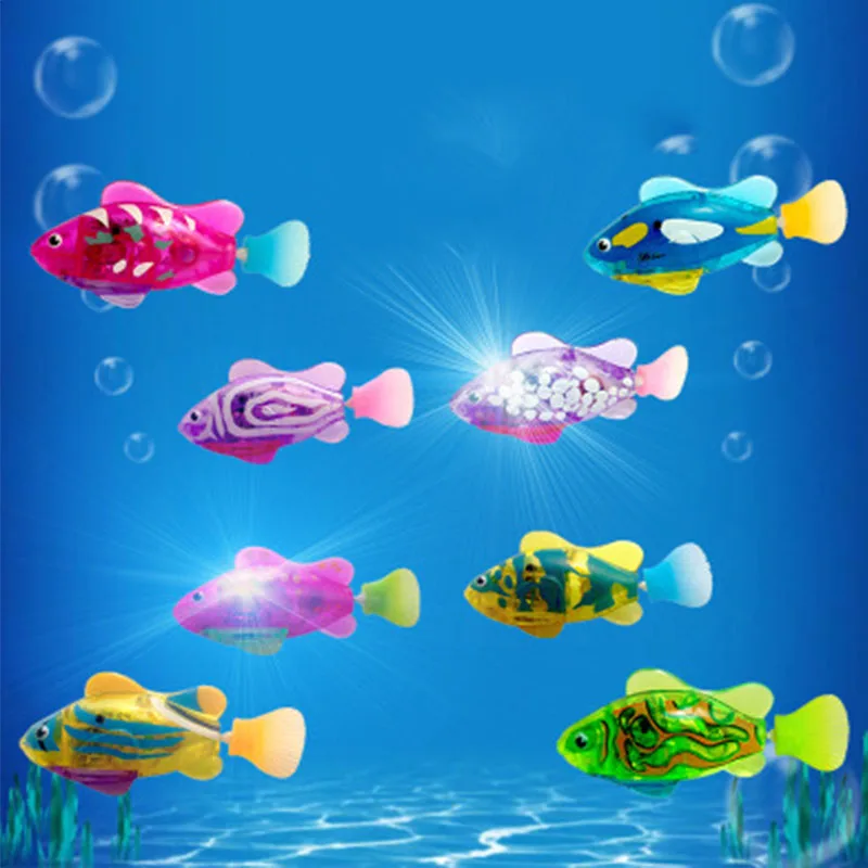 

Summer Children Electronic Toy Interesting Light Sensing Simulation Fish Baby Swim Bath Toys Magical Electric Toy Kid Brain Game
