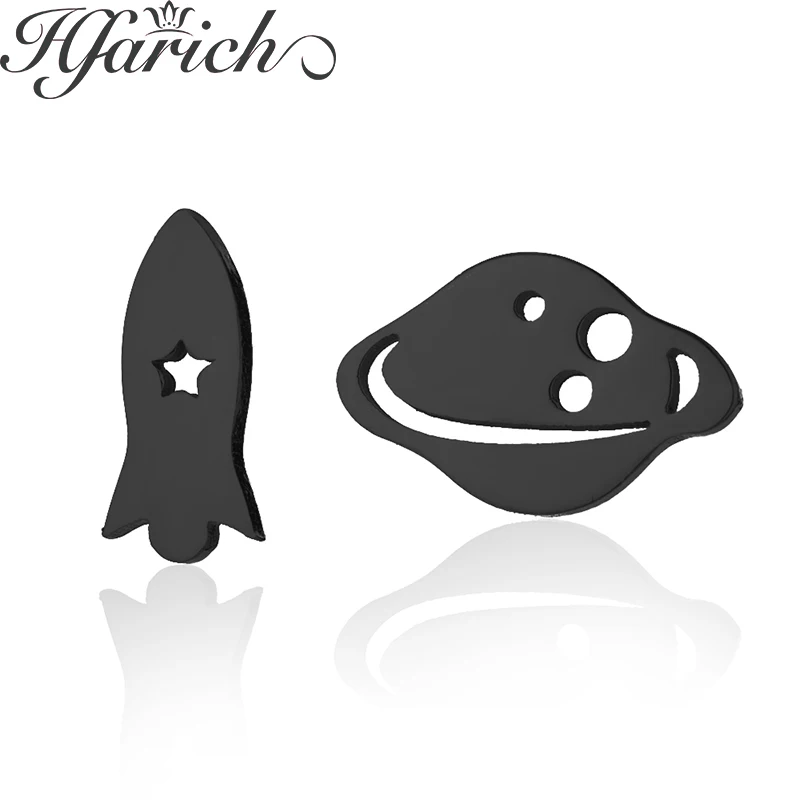 

Hfarich Splendid Brilliant Spaceship Ear Studs Generous Exquisite Rocket Satellite Stud Earring Simple Jewelry Gifts of Keepsake
