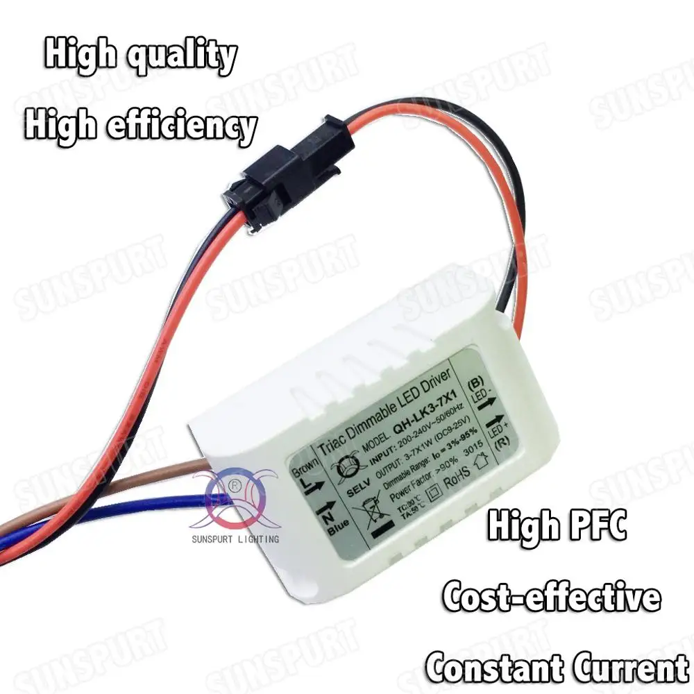2 шт. светодиодный драйвер 3 Вт 7 с регулируемой яркостью|led incandescent|led tube power supplysupplies