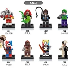 Одиночная Супер Герои пухло Женщина-кошка Дэдшот Харли Квинн, Джокер два в виде лица строительные блоки Детские Подарочные игрушки X0113