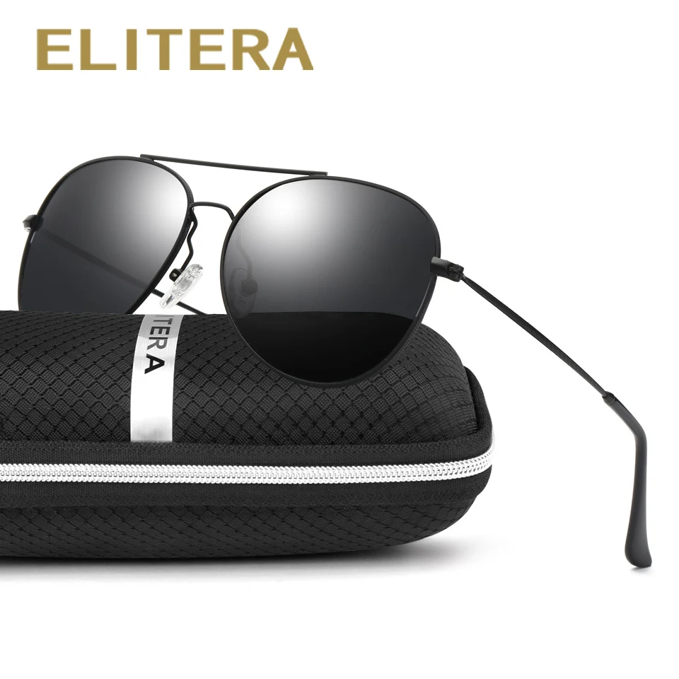 Мужские классические солнцезащитные очки ELITERA брендовые поляризационные для